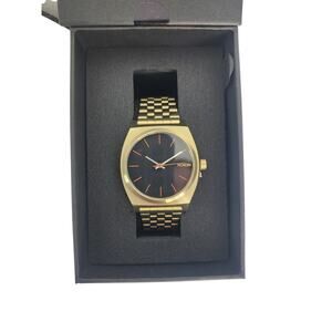 Nixon Time Teller Men's Watch Yellow Gold NIB